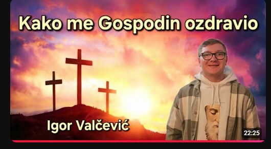 slika prikazuje mladića koji svjedoči kako ga je Gospodin ozdravio. Igor Valećvić